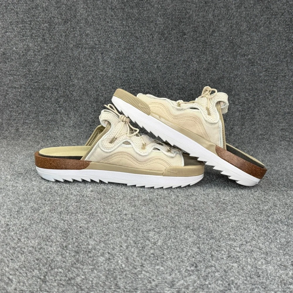 Nike Offline 2.0 Slide Sandal Men 9 Beige Khaki Athletic Retro Slip On Flip Flop
